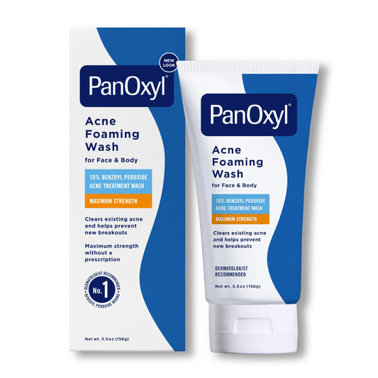 PanOxyl Acne Foaming Wash Benzoyl Peroxide 10% Maximum Strength Antimicrobial.