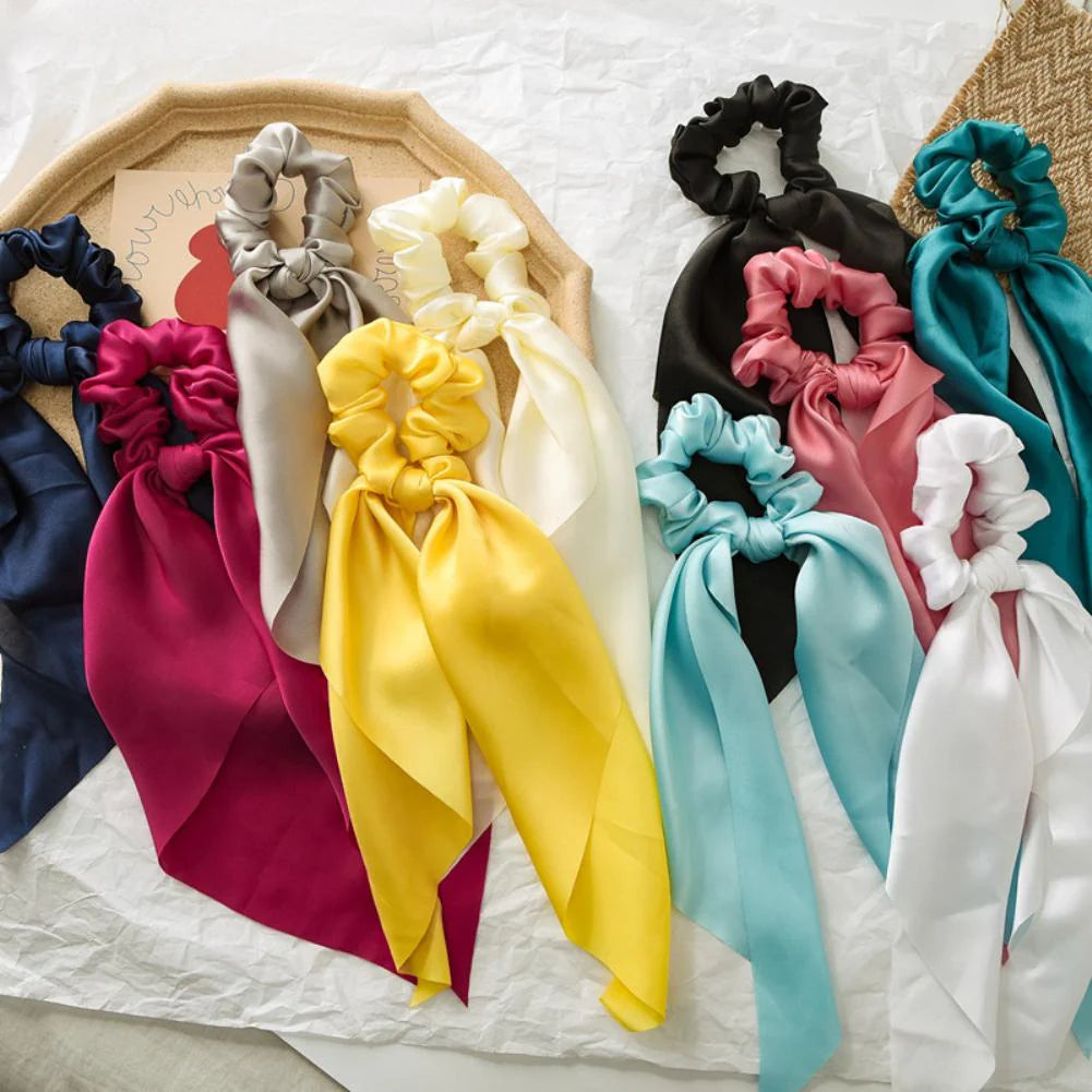 Silk Scarf Scrunchies (SET OF THREE)