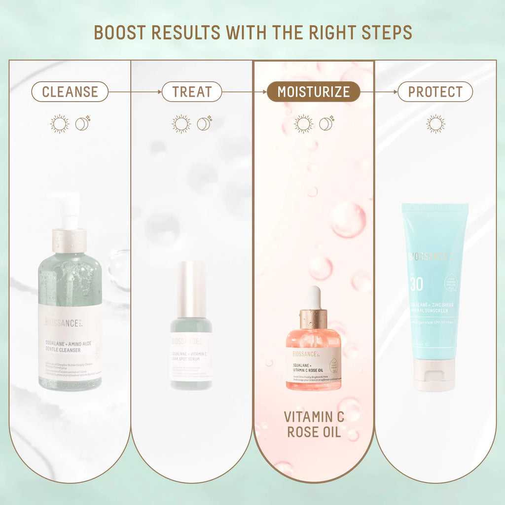 Biossance Vitamin C Rose Brightening and Firming Face Oil + Squalane