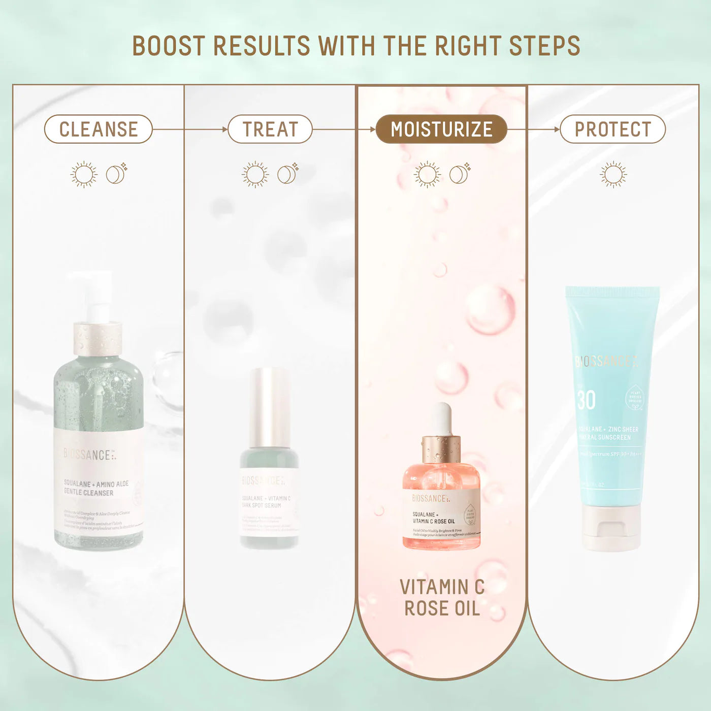 Biossance Vitamin C Rose Brightening and Firming Face Oil + Squalane