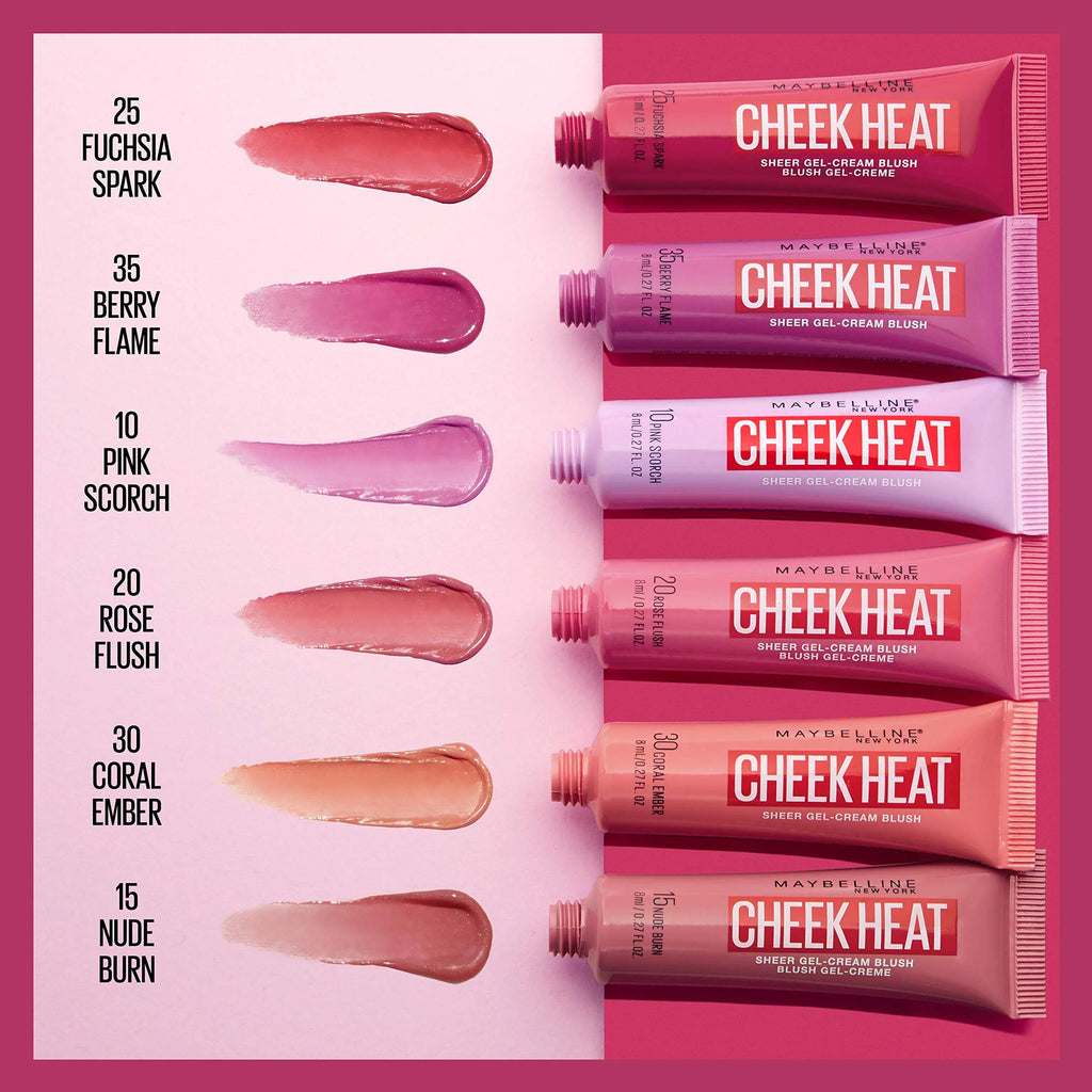 Maybelline Cheek Heat Blush 4pcs Shades