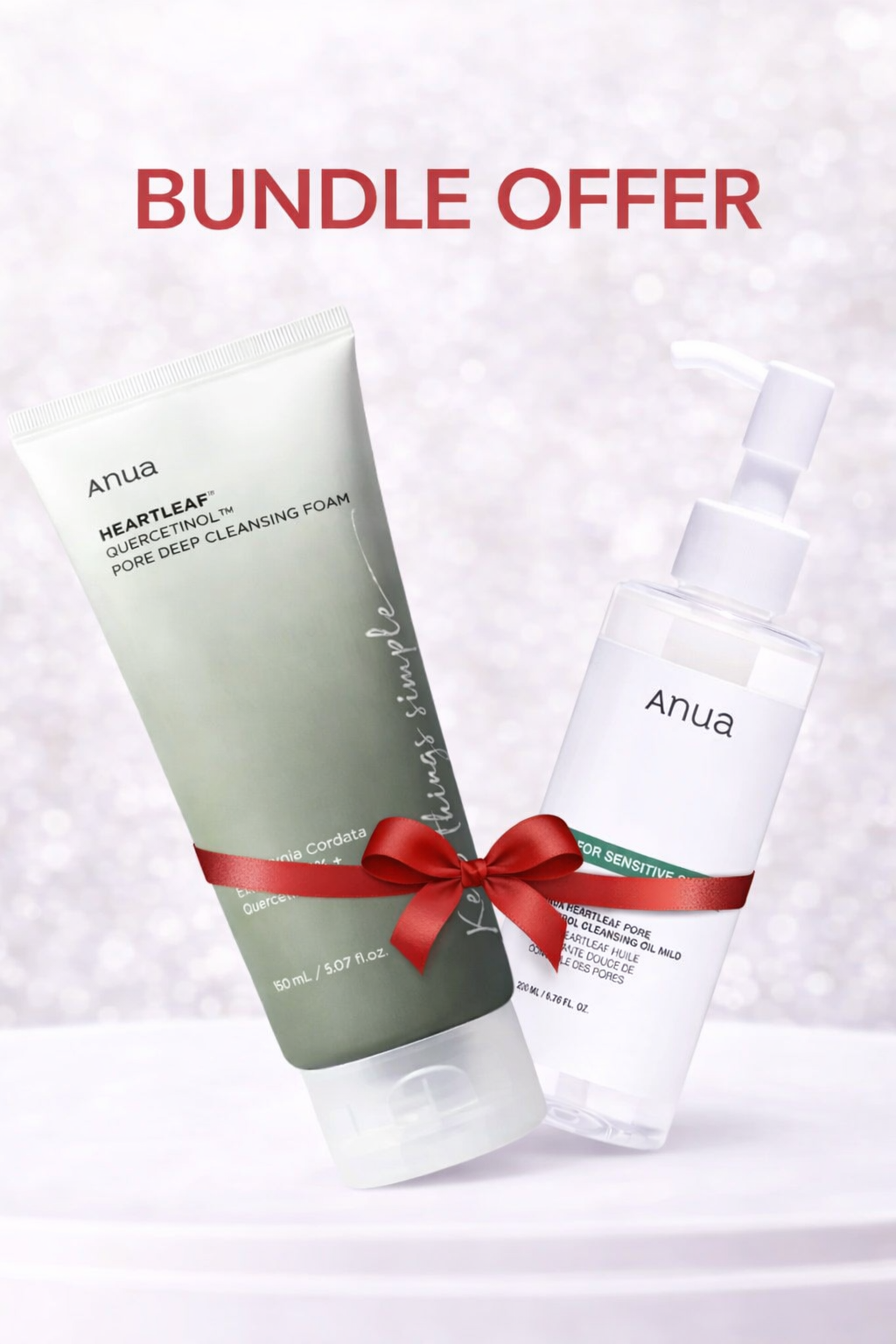 Anua Cleansing Oil + Cleansing Foam