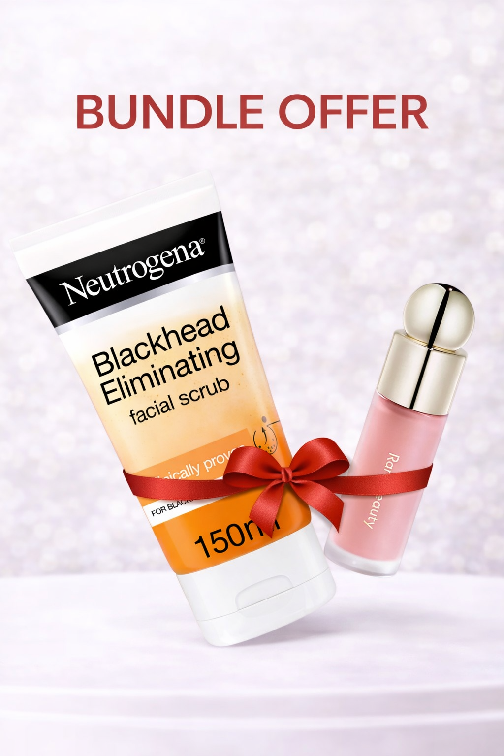 Neutrogena Scrub + Rare Beauty Liquid Blush