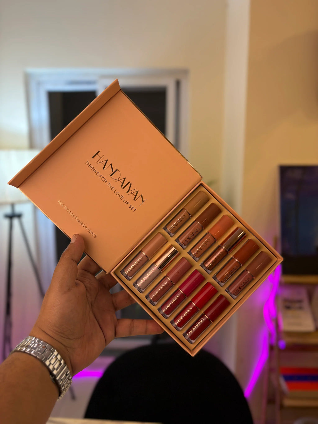 HANDAIYAN 12 Colors Matte Liquid Lipstick Lip Gloss Set