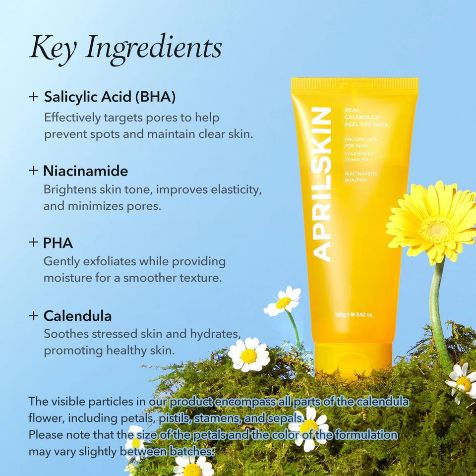 APRILSKIN CALENDULA PEEL OFF PORE MINIMIZING FACIAL MASK 100G